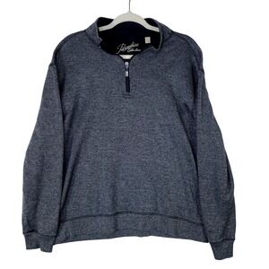 Paradise Collection Mens Gray Quarter Zip Pullover Sweater Large Cotton Blend